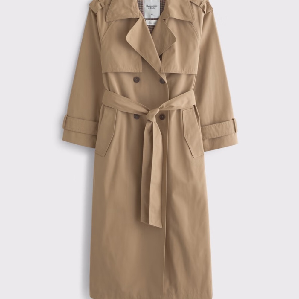 Abercrombie & Fitch Beige Trench Coat